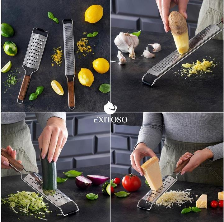 Image du produit Exitoso Küchenreibe mit Holzgriff Braun