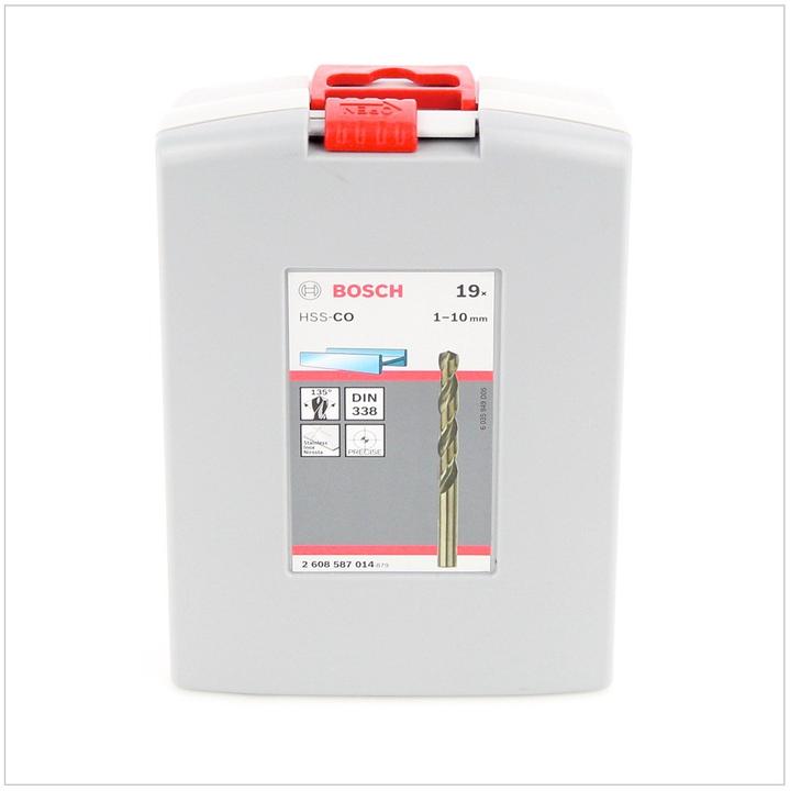 Actual product image Bosch Professional Zubehör PRO Stainless Steel HSS-Co twist drill set, 19 pcs. (1 mm, 1.5 mm, 2 mm, 2.5 mm, 3 mm, 3.5 mm, 4 mm, 4.5 mm, 5 mm, 5.5 mm, 6 mm, 6.5 mm, 7 mm, 7.5 mm, 8 mm, 8.5 mm, 9 mm, 9.5 mm, 10 mm)