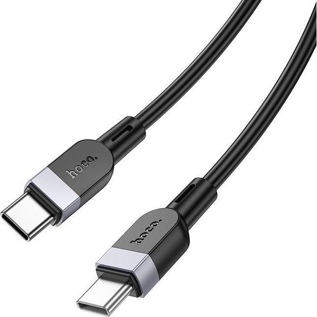 Hoco Cable X109 Energy 60W silicone charging data cable C to C(L=2M) Black (2 m, USB 3.2 Gen 2, 60 W), Cavo USB