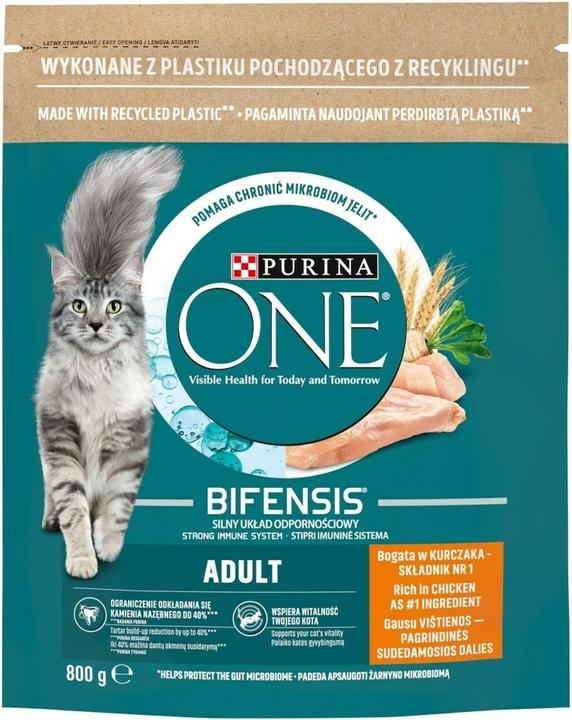 Actual product image Purina Cats Food One Adult (With Chicken And (Adult, 1 pcs., 800 g)