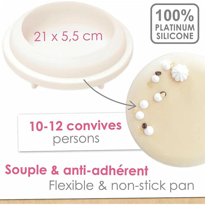 Produktbild ScrapCooking 3D Silikonform rund D21cm (21 cm)