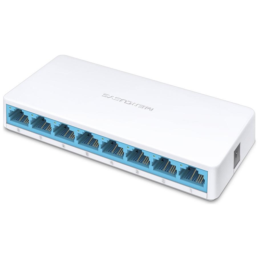 Mercusys MS108 Netzwerk-Switch Managed Fast Ethernet (10/100) (8 Ports), Netzwerk Switch, Weiss