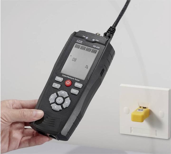 Produktbild Voltcraft Kabeltester VC-17497100 KT-300 Telekommunikation, Netzwerk (Kabeltester)