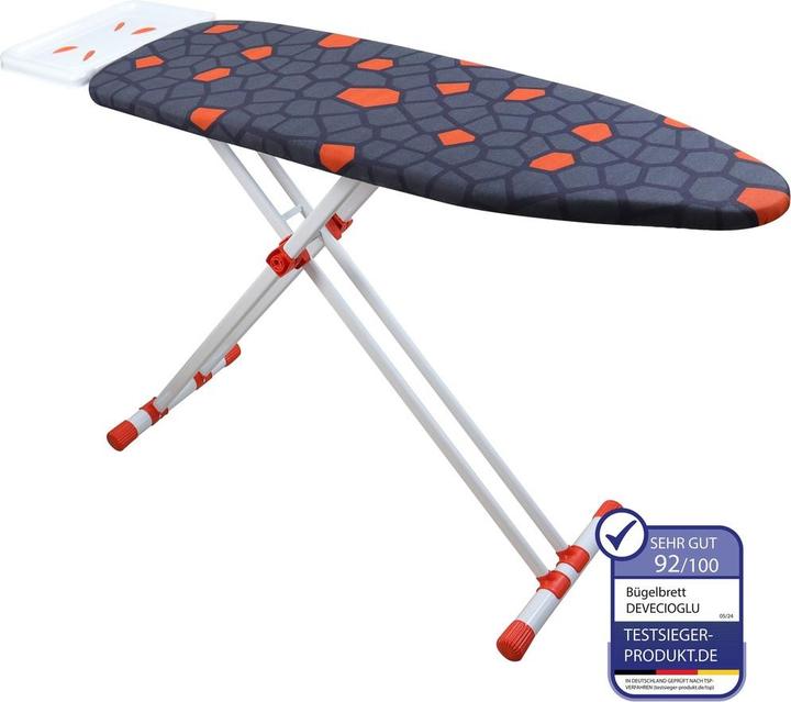 Harbinger Bügelbrett, Bügeleisen Ablage, Bügelbrettbezug 36X114cm, Höhe 50-80cm, Schwarz (114 x 36 cm)
