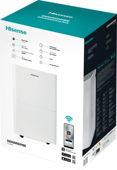 Actual product image Hisense Dehumidifier D16HW wh (30 m², 16 l/24h)