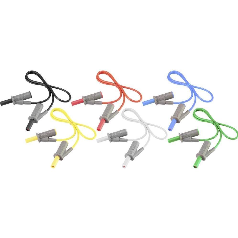 Voltcraft, Kabelleitung, Hochflexible Messleitungen SET 0.25 m 1000 V, 600 V 10 A (0.25 m)