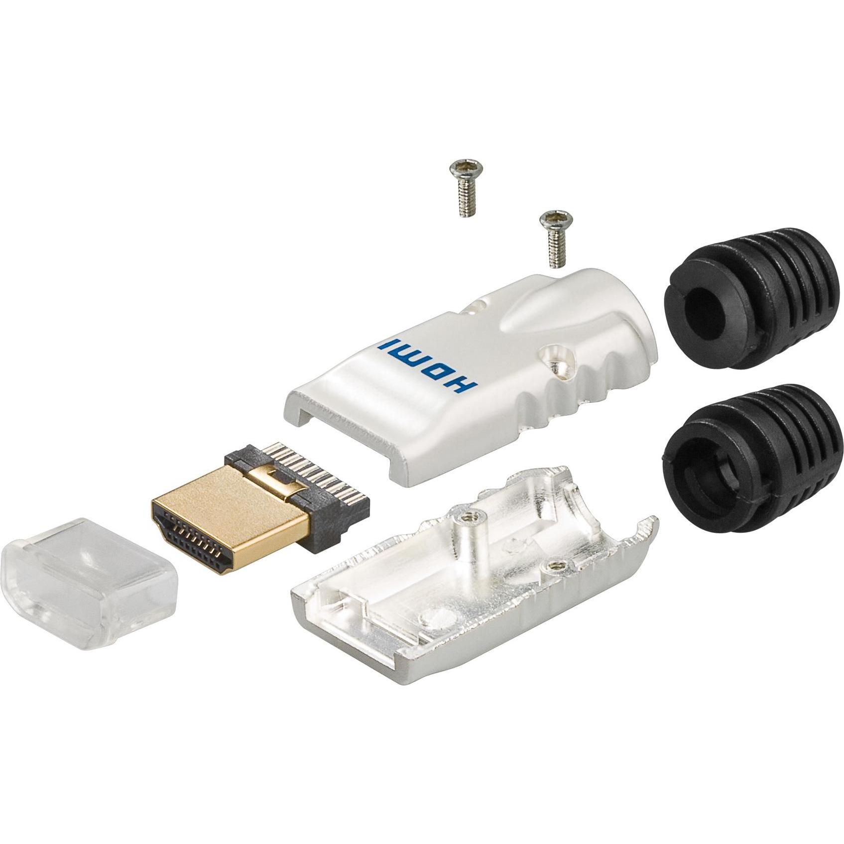 Goobay 52609 HDMI Metallisch Steckverbinder (HDMI), Video Kabel