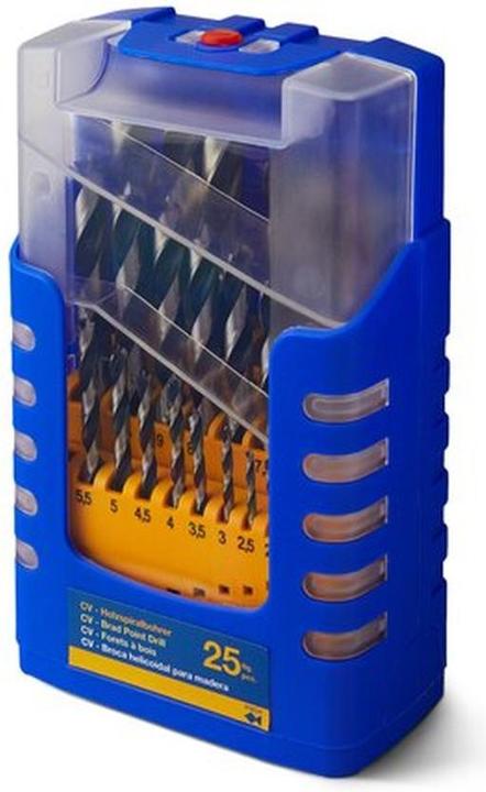 Actual product image Fisch Tools Wood twist drill set 012K 25-part dm 1-13 mm 0.5mm rising CV steel (13 millimetres)