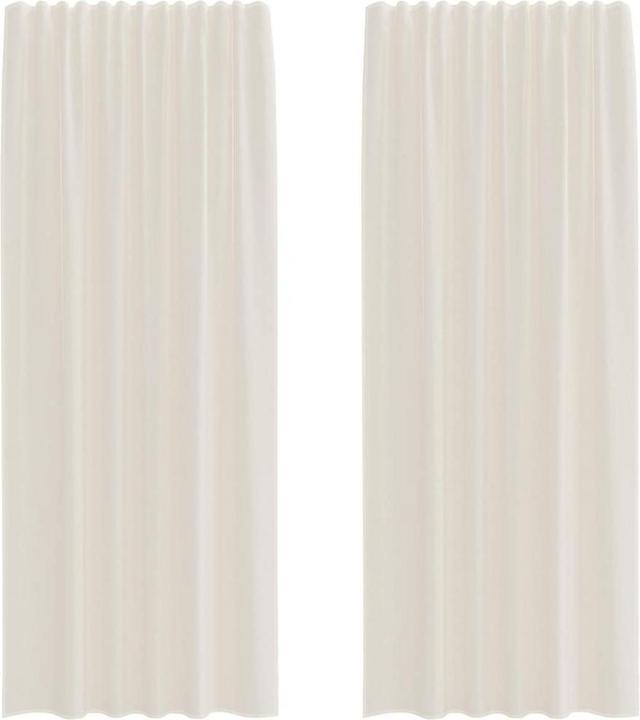 Produktbild VidaXL Voile Vorhänge mit Stangentaschen 2 Stk. Creme (140 x 225 cm)