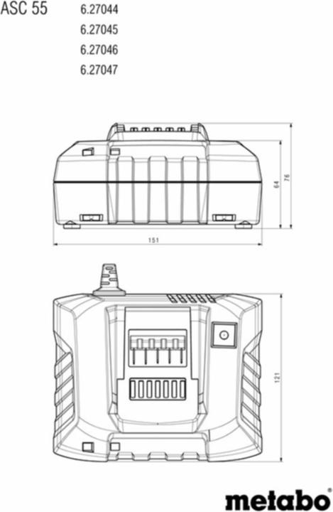 Produktbild Metabo Ladegerät ASC 55, 12-36 V (36 V)