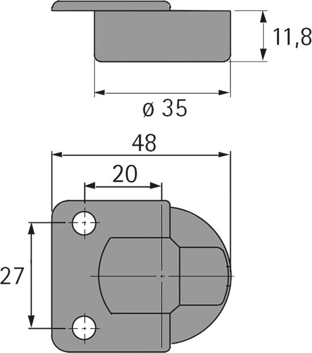 Actual product image Hettich Flap hinge Markant 7.1 nickel-plated Zinc die-cast/steel nickel-plated