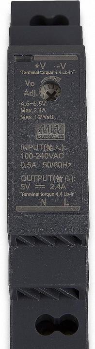 Produktbild MeanWell MEAN WELL HDR-15-5, 85 - 264 V, 15 W, 5 V, 2,4 A, RoHS, 54,5 mm