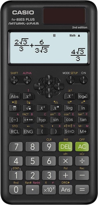 Casio FX-85ES Plus 2nd Edition (Solar cells, Batteries)