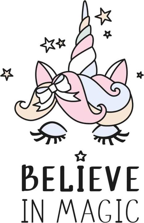 Produktbild Trenddeko Einhornkopf Believe in magic (57 x 90 cm)