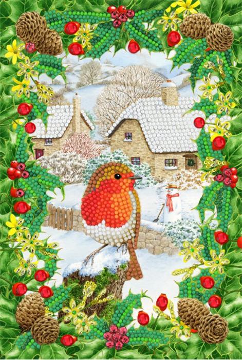 Produktbild Craft Buddy Robin Foliage, Crystal Art Notebook