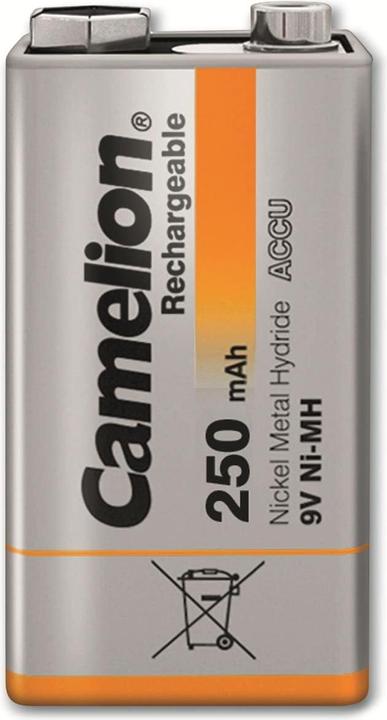 Actual product image Camelion NH-9V250BP1 Wiederaufladbarer Akku Nickel-Metallhydrid (NiMH) (1 pcs., 9V Block, 250 mAh)