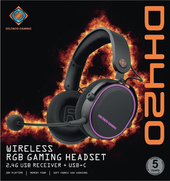 Actual product image Deltaco Wirel. Gaming headset DH420 (Cable)