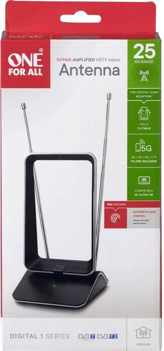 Actual product image One for All DVB-T autom. gain control antenna (Monopole antenna, DVB-T / -T2)
