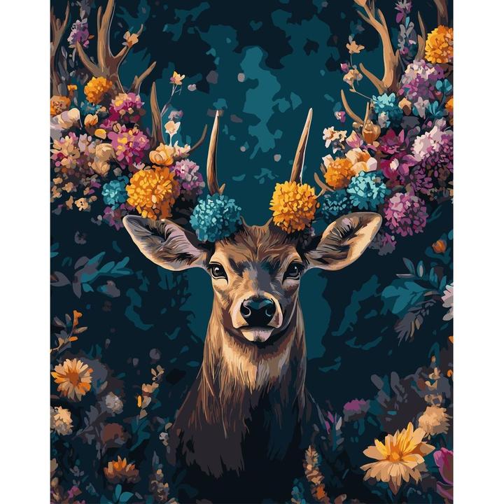 Produktbild Colorelle Malen nach Zahlen: Hirsch mit buntem Blumengeweih