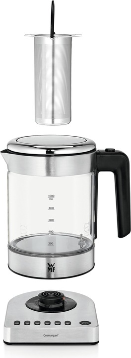 Produktbild WMF Glas Wasserkocher mit Temperaturwahl 1l Teekocher Teesieb Küchenminis 1900W (1 l)