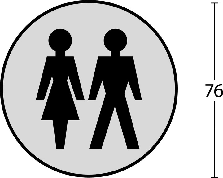 Immagine prodotto Intersteel Pittogramma per i servizi igienici per signore e signori