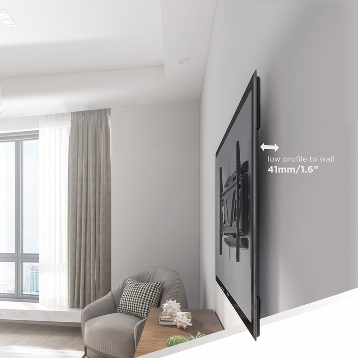 Actual product image Maclean MC-832 - VESA Screen/TV Mount, 37-80", black, 45 kg (Wall, 80", 45 kg)