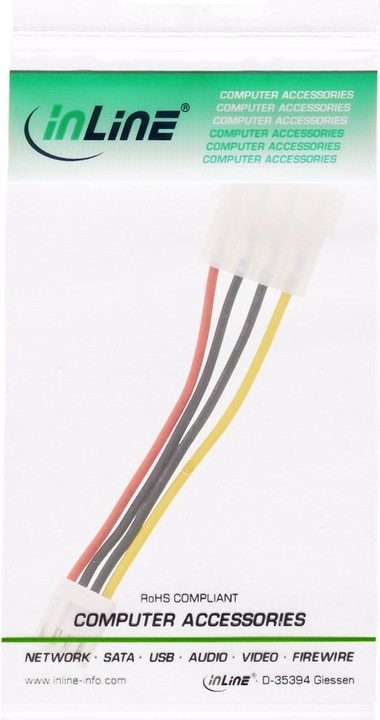 Actual product image InLine Power adapter from 4-Pol-Molex to floppy