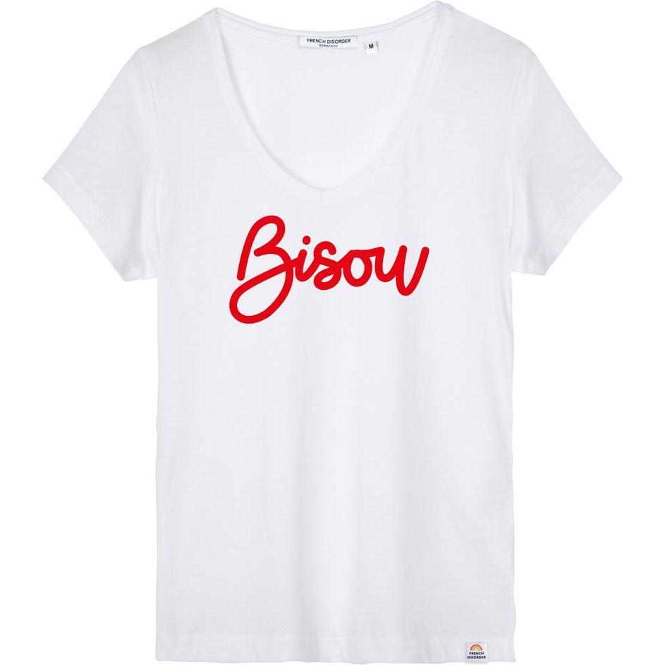 French Disorder, Damen, Shirt, t-shirt bisou, Weiss, (XS)