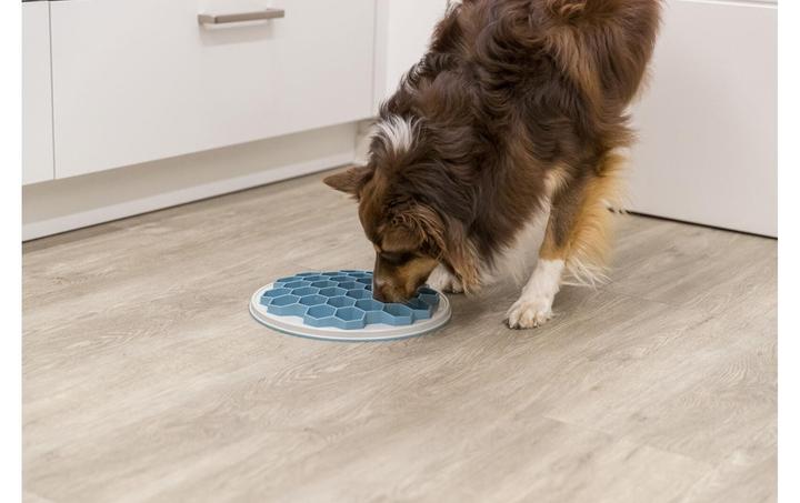Image du produit Trixie Tapis d'alimentation Slow Feeding Hive, Ø 30 cm, bleu