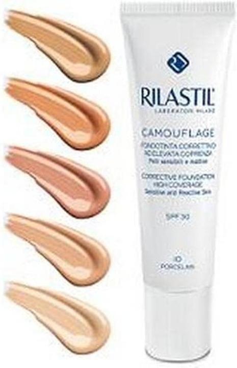 Produktbild Rilastil Camouflage Corrective Foundation Hohe Deckkraft SPF30 Farbton 50 Mokka 30ml (Braun (Dark Brown))