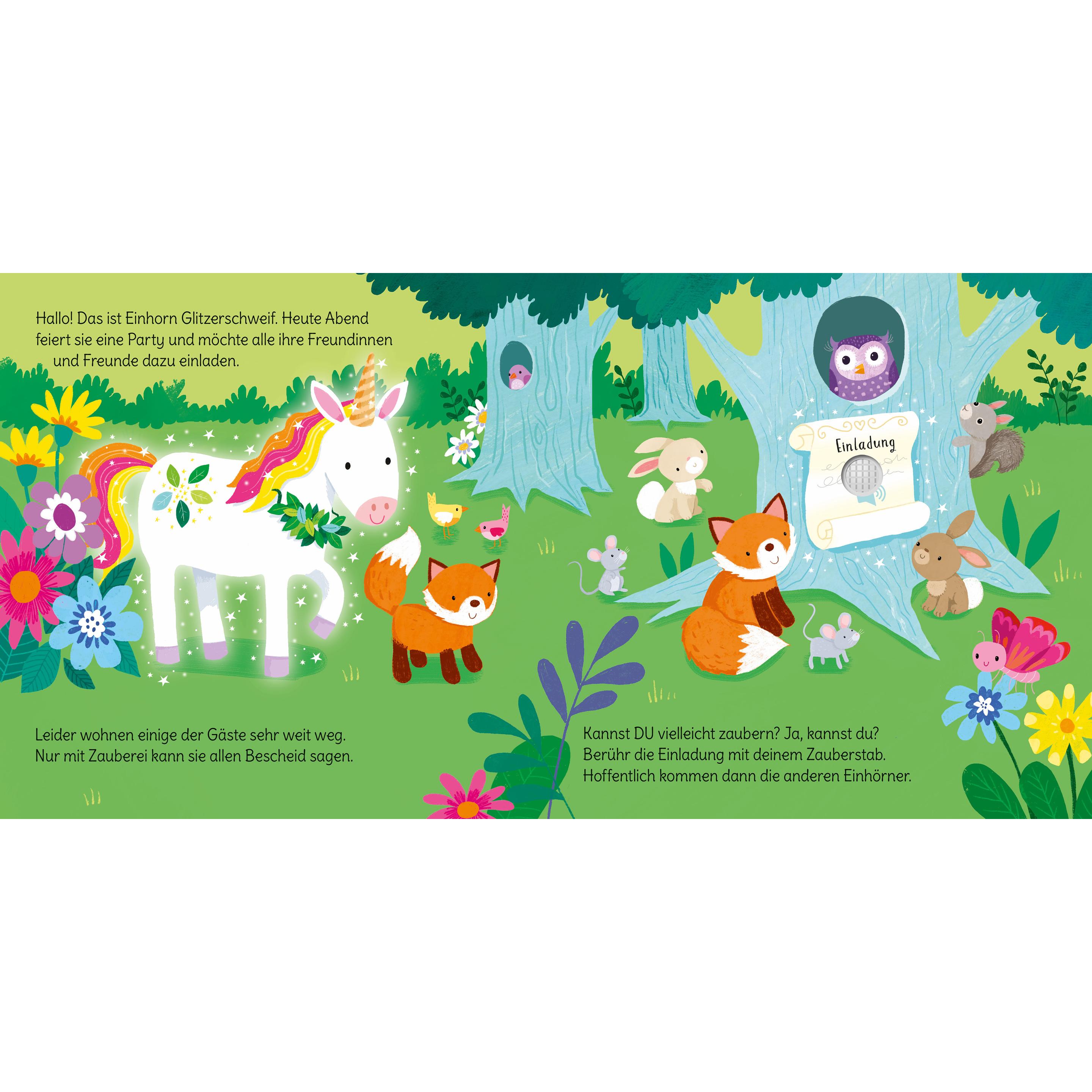 Thumbnail - Usborne Publishing, Babybücher, Mein Zauberstab-Klangbuch: Magische Einhornparty (Deutsch)