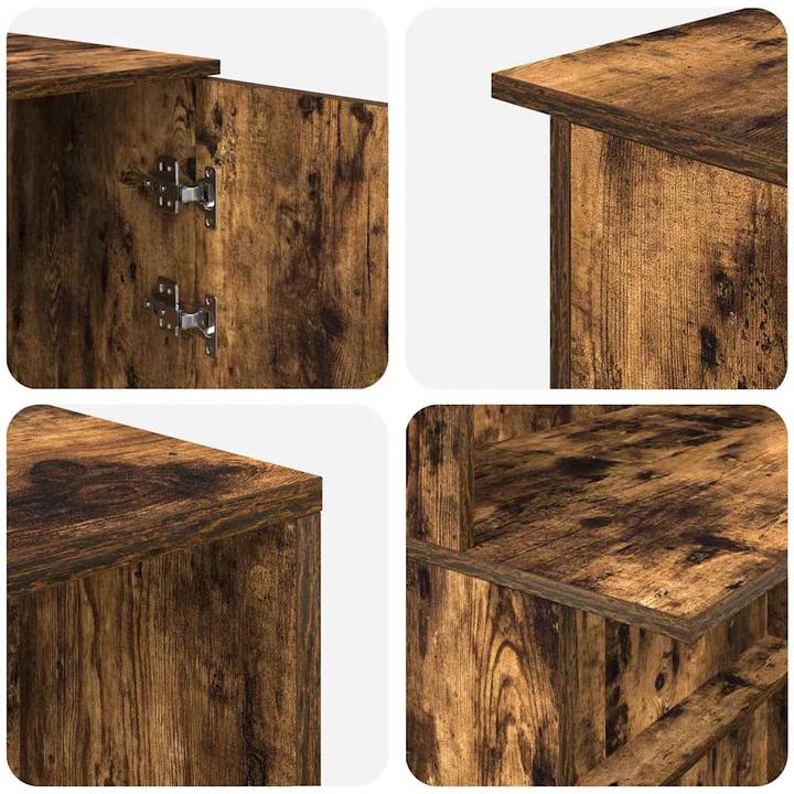 Actual product image vidaXL Reception counter smoked oak 180x50x103.5 cm wood-based reception counter