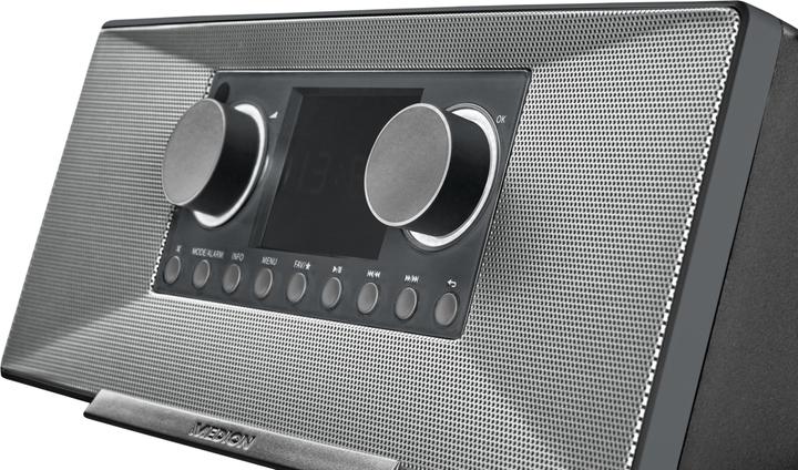 Image du produit Medion MD 89289 Radio Internet stéréo gris (DAB+ DAB, FM, Radio Internet, Bluetooth, WiFi)