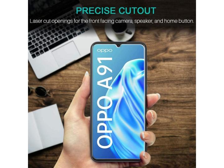 Produktbild Screenguard Oppo A91 Panzerglas Schutzfolie Case Friendly Design (1 Stück, Oppo A91)