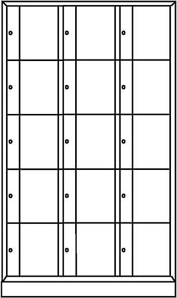 Actual product image C+P Locker cabinet RESISTO (115 cm, 195 cm)