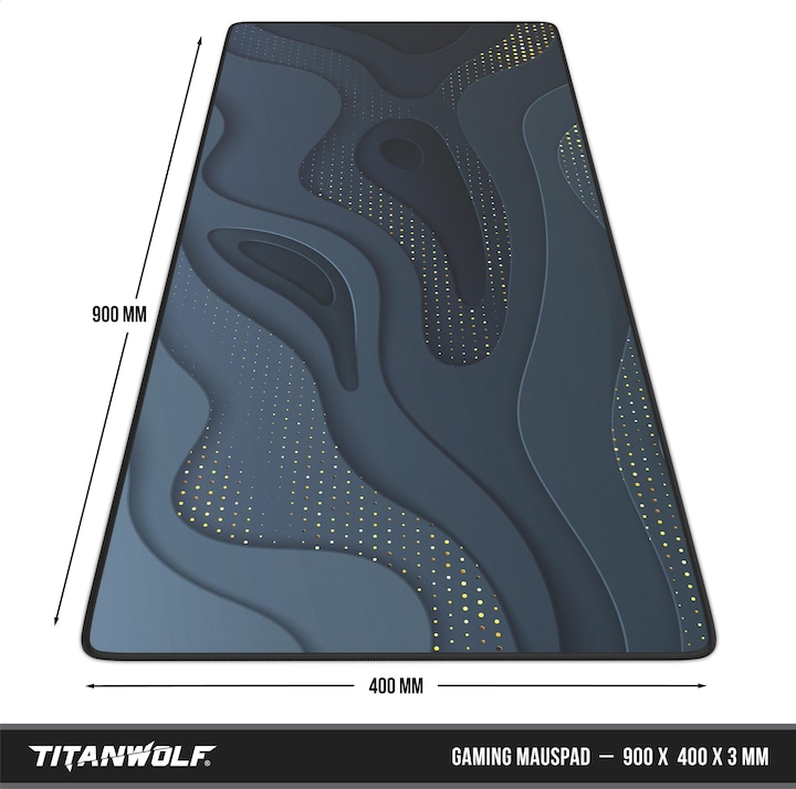 Actual product image Titanwolf Gaming Mouse Pad, 900 x 400mm XXL Speed Gaming Mouse Mat, Mousepad Extra Large Surface, Abstract (XXL)