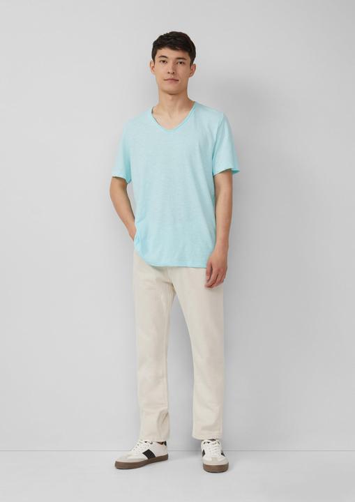 Actual product image S.Oliver T-Shirt Luftiges T-Shirt mit V-Ausschnitt und Flammgarnstruktur (XXL)