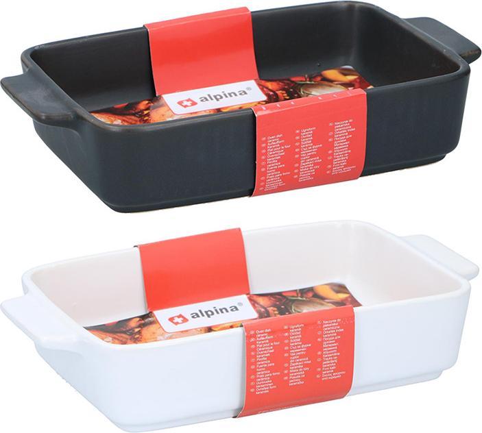 Actual product image alpina - Keramik-Auflaufform 24,5x14x5 cm 830 ml (schwarz)