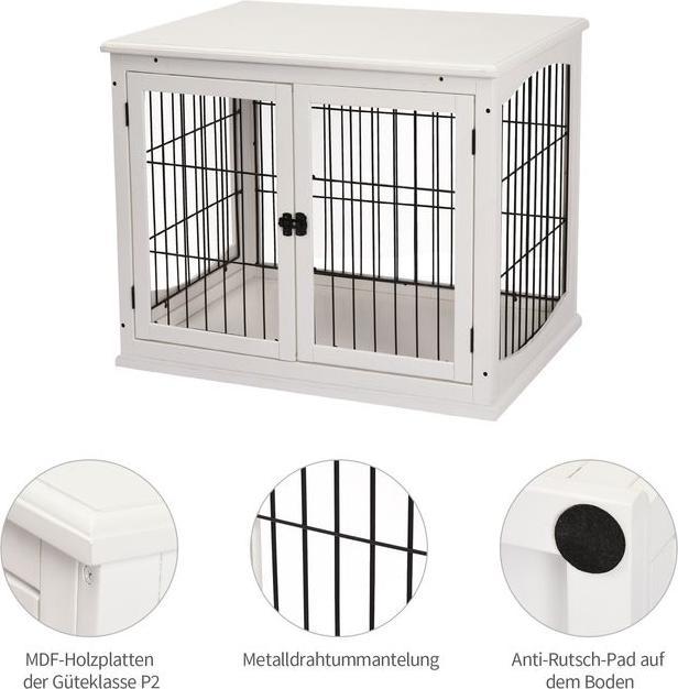 Immagine prodotto Swisshandel24 Cuccia per cani Casetta per cani Box di trasporto Gabbia per animali di piccola taglia per interni (Cane, Riflettori, Pieghevole)