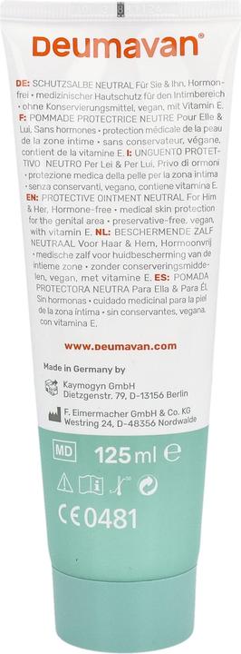 Image du produit Deumavan Pommade protectrice neutre (125 ml, Crème intime)