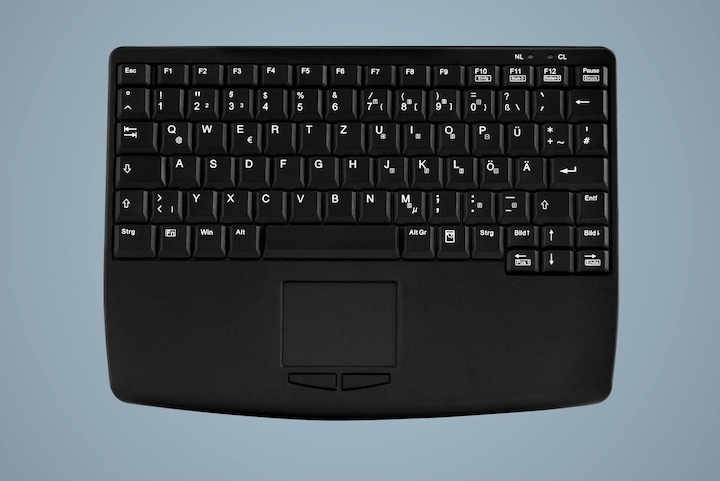 Actual product image Active Key Compact Notebook Style Touchpad Keyboard USB Black (DE, Cable)