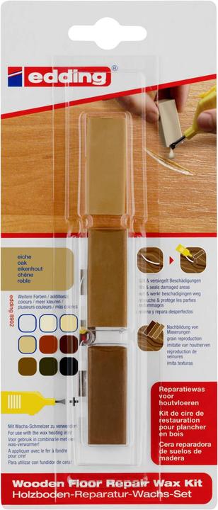 Image du produit Edding Kit de cire de réparation pour plancher en bois (1 x)