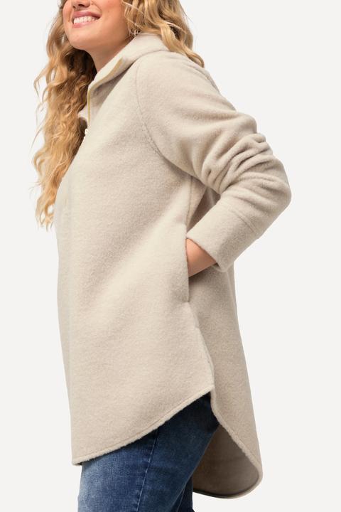 Produktbild Ulla Popken Fleeceshirt, A-Linie, Stehkragen, Zipper, Langarm (50, 52)