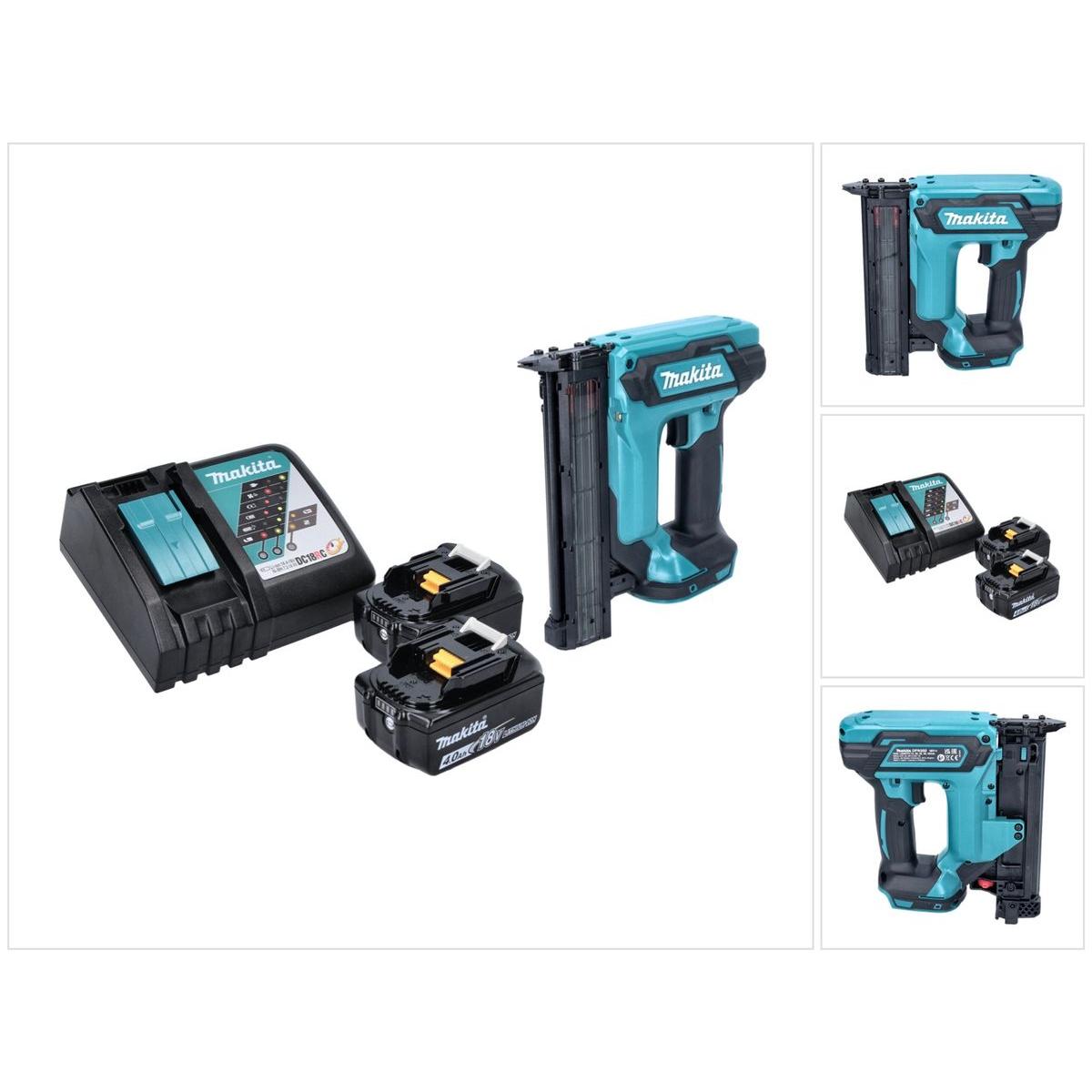 Makita, Tacker + Nagelpistole, DFN 350 RM Akku Stauchkopfnagler 18 V 15 - 35 mm + 2x Akku 4,0 Ah + Ladegerät