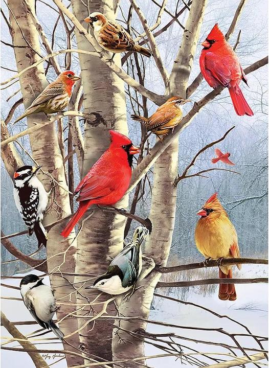 Productafbeelding Cobble Hill Puzzle 1000 pieces Winter Birds (1000 onderdelen)