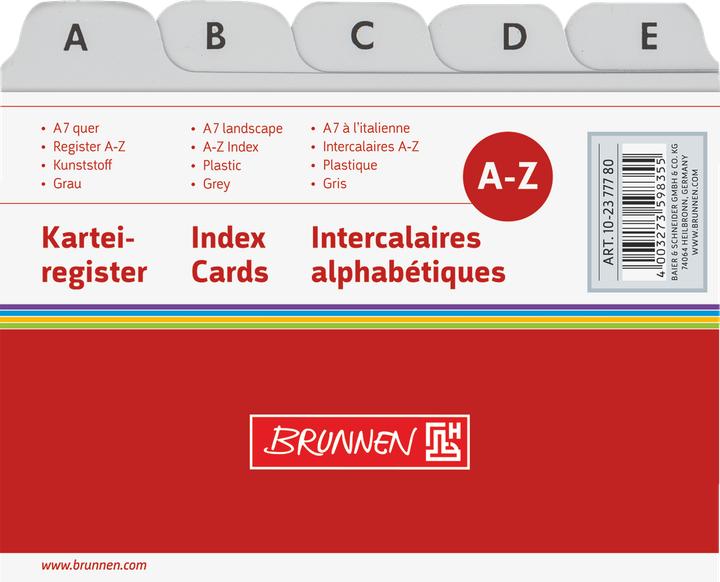 Immagine prodotto Brunnen Schede A7 A-Z (A7, 25x)