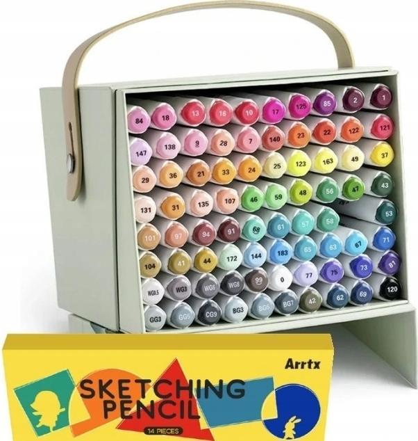 Arrtx Feutres double face Alp, 80 couleurs (80x)