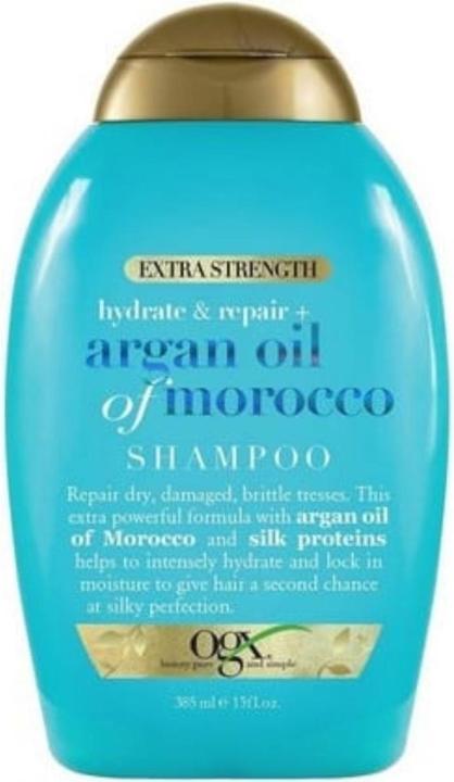 Immagine prodotto Ogx HYDRATE & REPAIR shampoo extra forte per capelli all'olio di argan 385 m (385 ml, Shampoo liquido)
