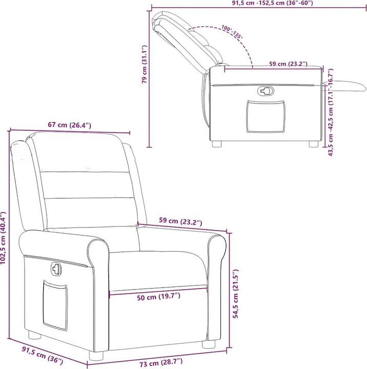 Produktbild vidaXL Relaxsessel