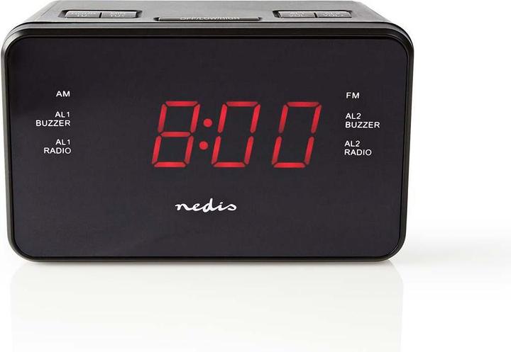 Image du produit Nedis Radio-réveil numérique avec écran LED (0,9 pouce) FM